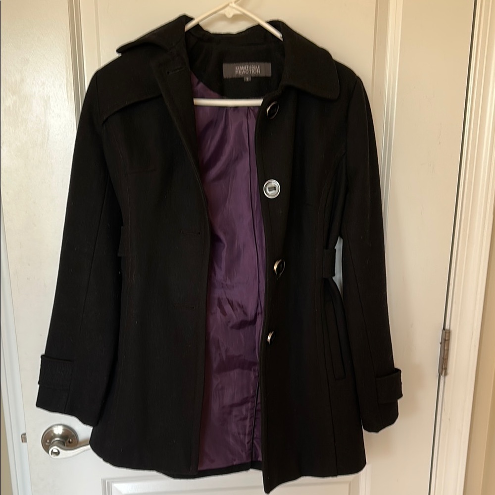 Black Jacket with Purple Lining